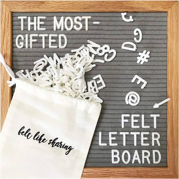 Felt Like Sharing - Wholesale Sign - Gray Felt Letter Board - 10x10 Inches2