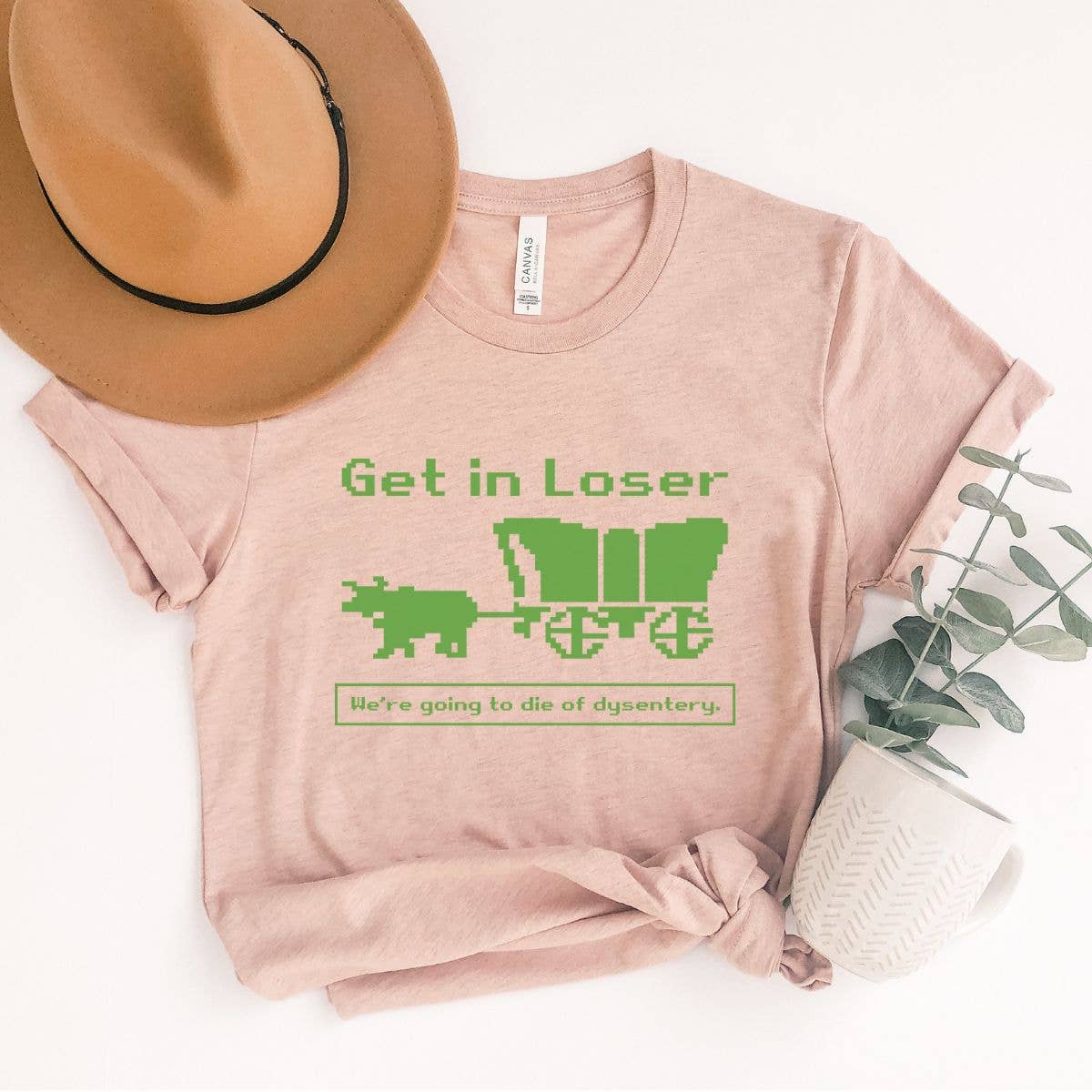 House Of Rodan - Wholesale T-Shirt (Graphic) - Women's - Get in Loser - Oregon Trail Parody - T-Shirt1