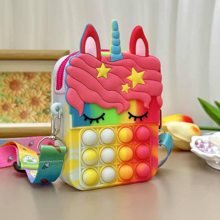 VIGOR - Wholesale Crossbodytas - kinderen - Stress Release Pop Coin Purse Unicorn Pop Purse voor meisjes Be5
