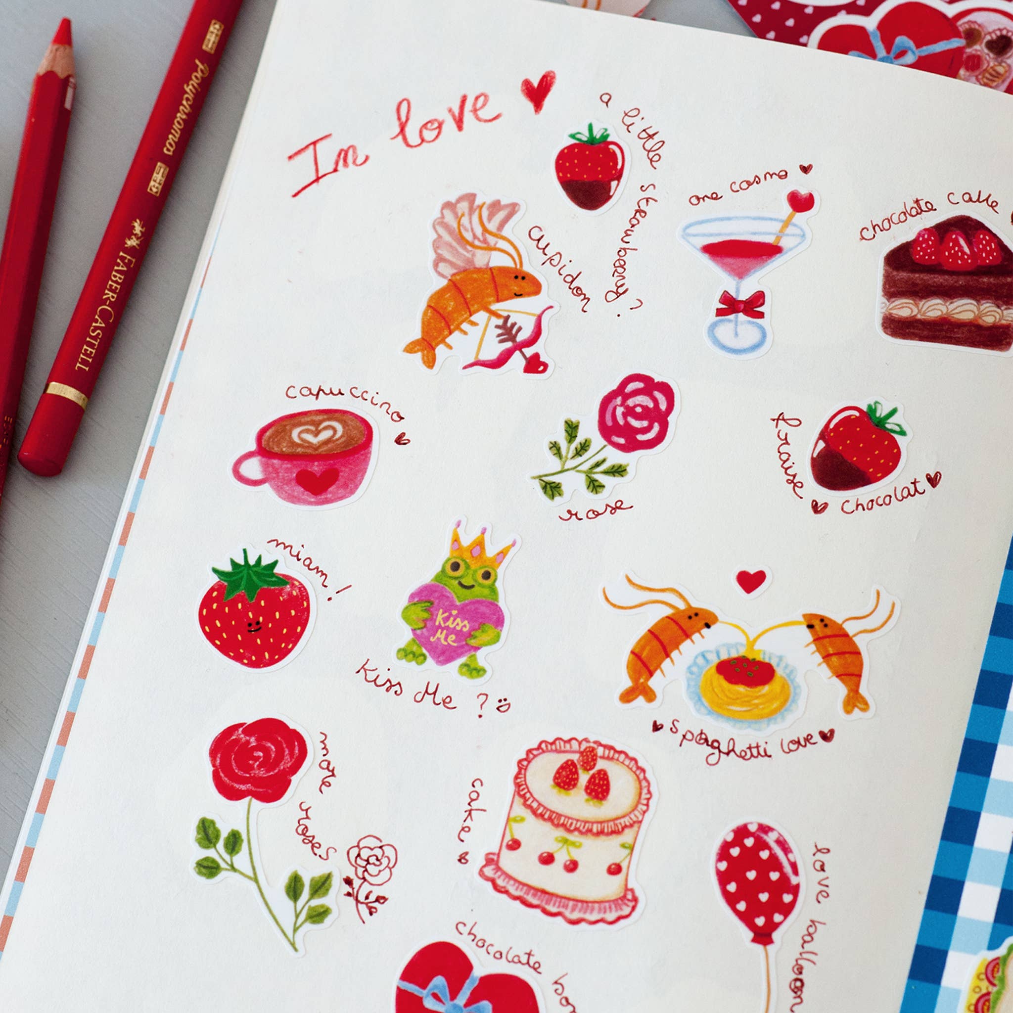 Studio Narine - Wholesale Sticker - Love is in the air! A6 sticker sheet5