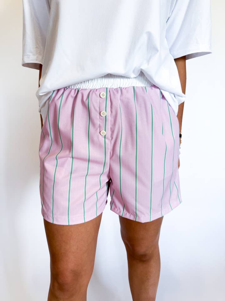 Green Striped Boxer Shorts for wholesale by Magnolia Charms