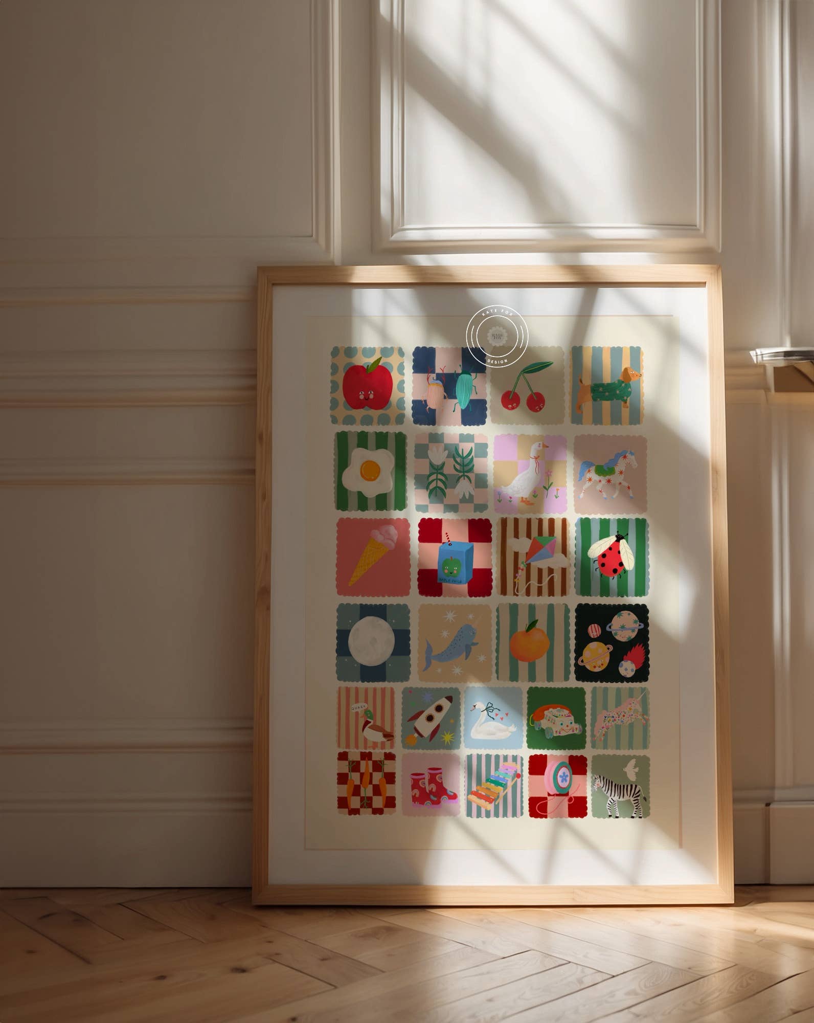 Kate Fox Design – wholesale Art print – Cool Kids Alphabet, Children’s Art, ABC, Colourful, Nursery7