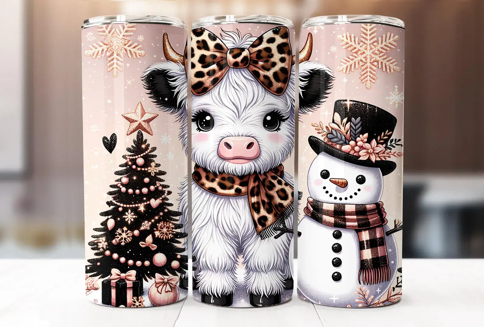 Dm Crafting – wholesale Insulated mug/tumbler – Christmas Highland Tumbler, 20oz Skinny Tumbler0