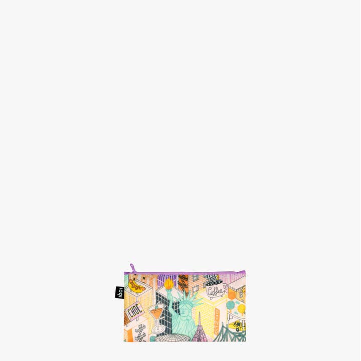 LOQI - Wholesale Pouch - Women's - JACQUELINE COLLEY Pop Culture New York Recycled Zip Pockets3