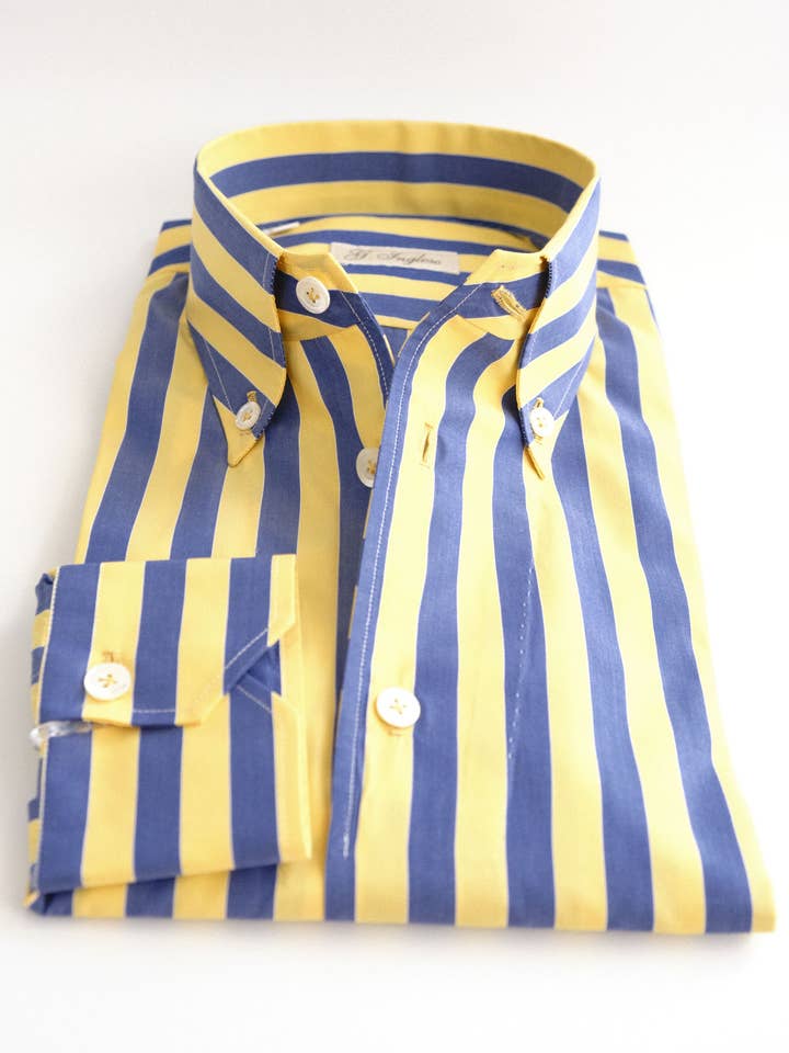 Camisa mod. Anacapri franja grande 100% algodón C008 para venta al por mayor de G. Inglese