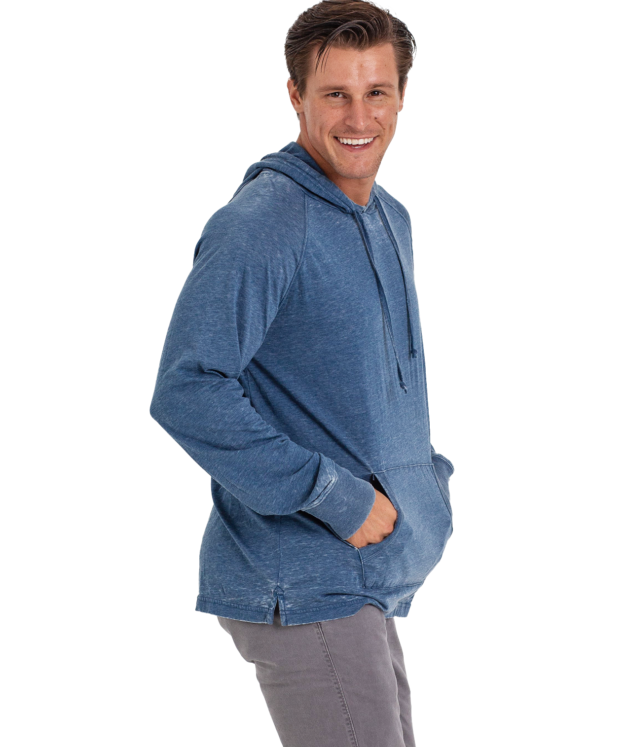 U.S. Apparel - Vente Sweat à capuche – femme - Chandail à capuchon unisexe en jersey - Light Garment Burnout Raglan23