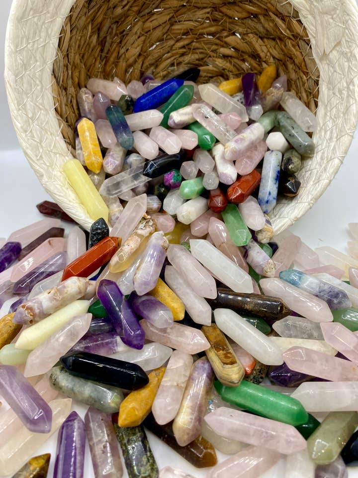 Assorted Crystal Points- Variety for wholesale by Oils and Auras
