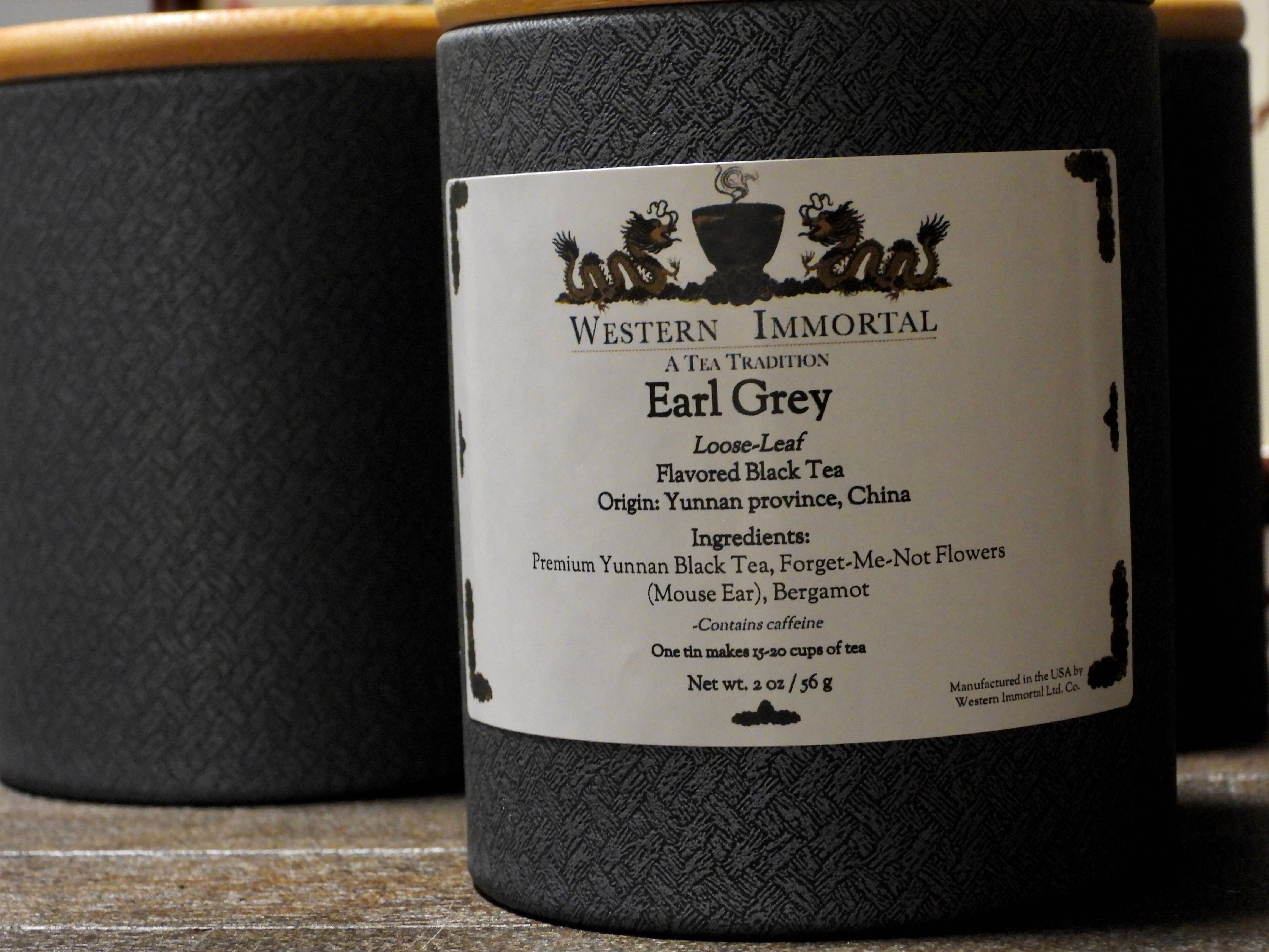 Western Immortal – wholesale Loose tea – Earl Grey 2 oz Gift Tin2