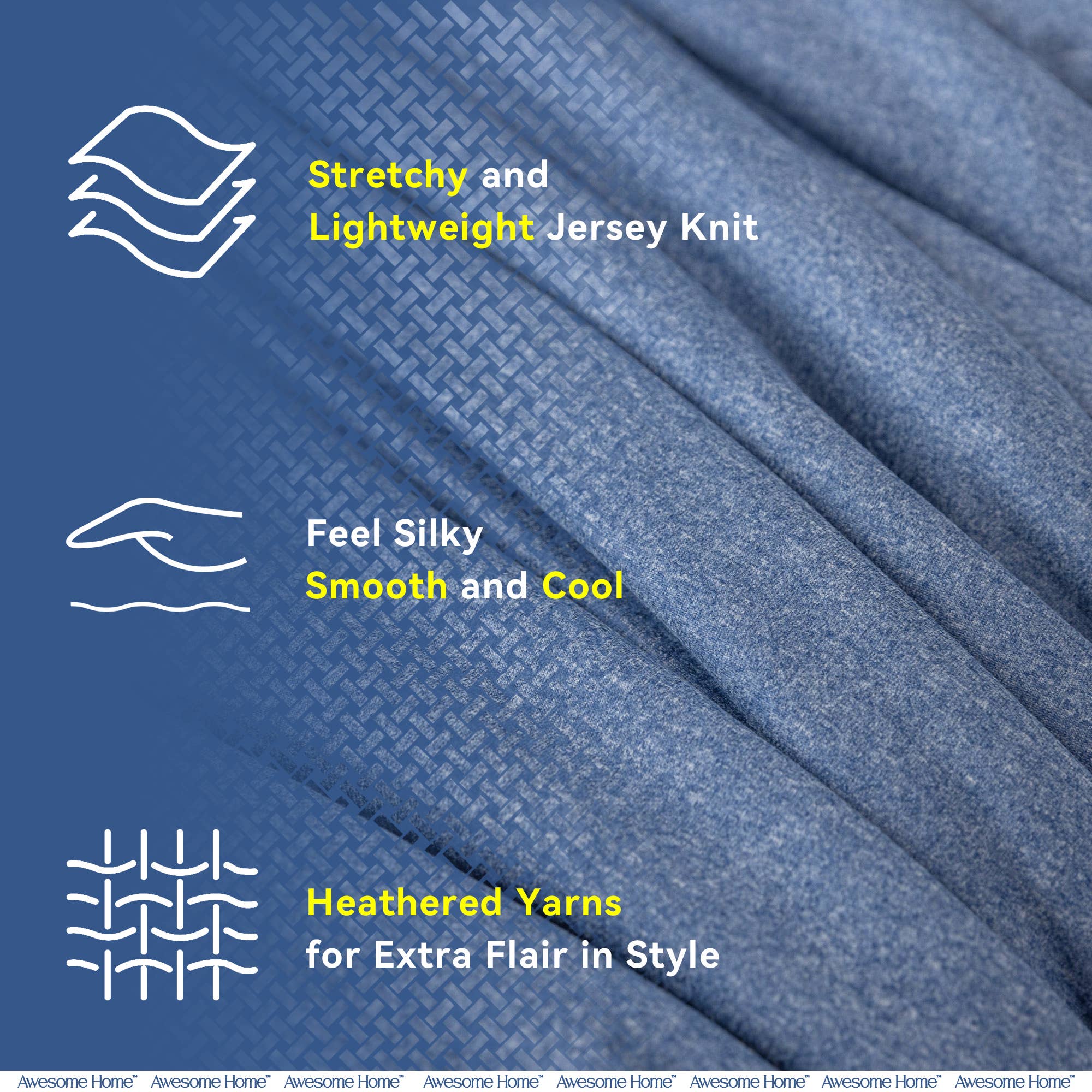 Awesome Home - Wholesale Bedding Set - Soft Easy Care Jersey Comforter Set, 2-Piece1