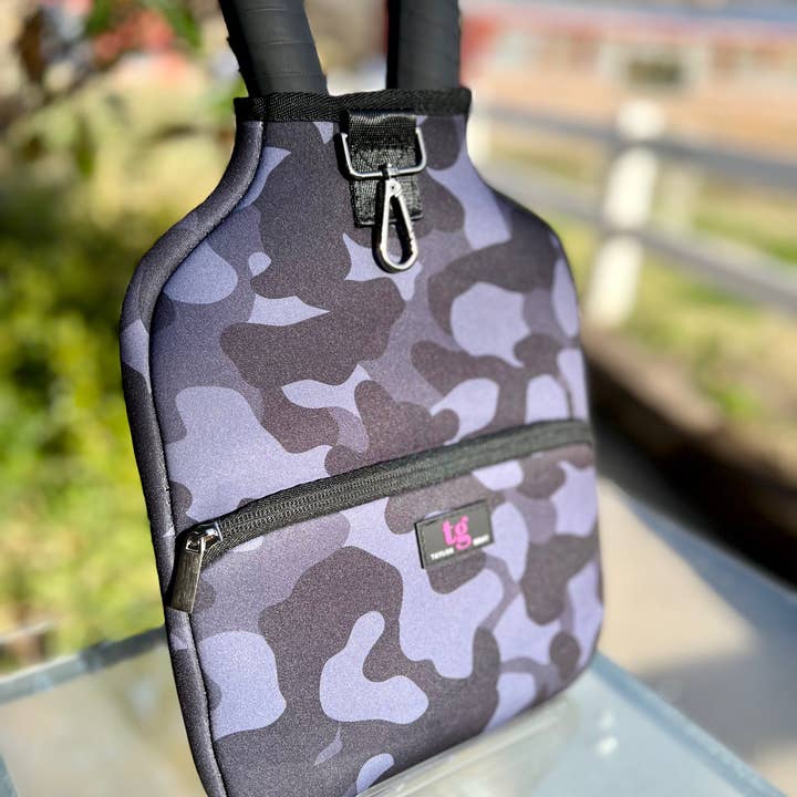 TAYLOR GRAY - Wholesale Sporting Accessories - The Midnight Camo Pickleball Paddle Cover | shoptaylorgray1