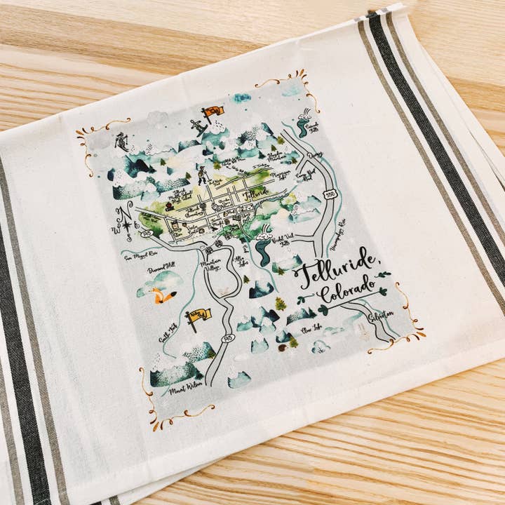 Telluride CO Decorative Pillow (with Insert) for wholesale by Gooseberry Designs