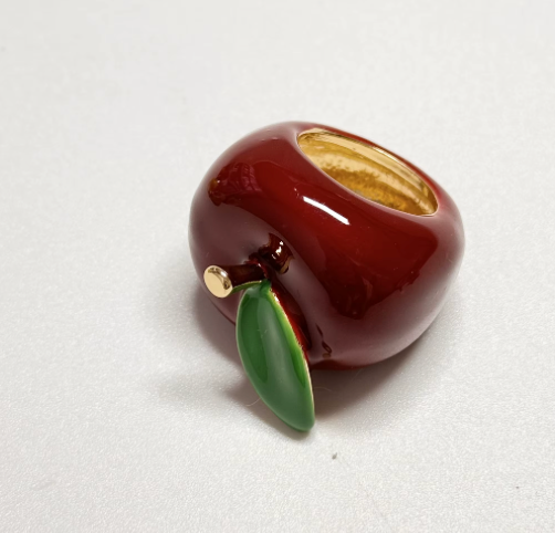 HoopLa - Wholesale Cocktail/Statement Ring - Fruit Basket Ring- Large Dome Fruit Rings- Enamel Hand Made5