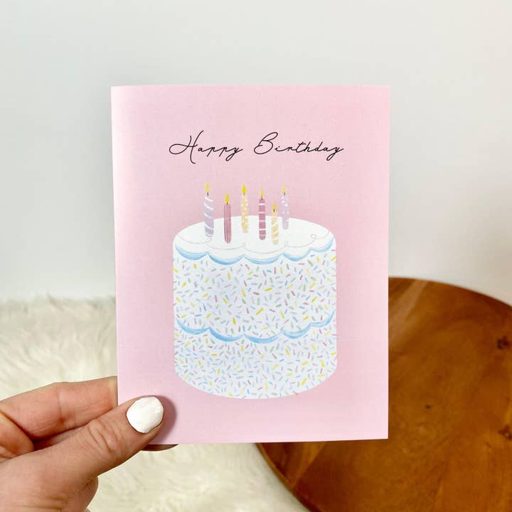Big Moods - Wholesale Birthday Card - Happy Birthday Elegant Cake Birthday Cards