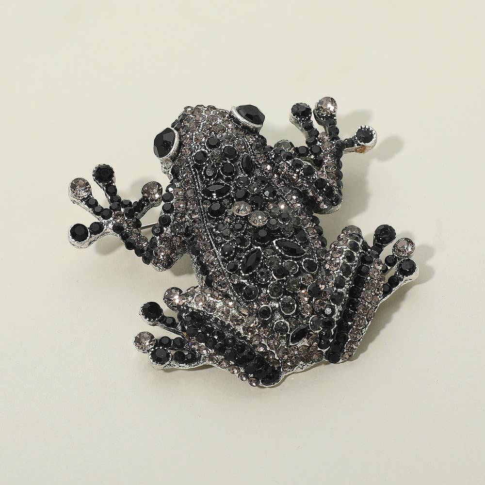 Sensibling Corp. - Wholesale Brooch - Rhinestone Embellished Frog Pin Brooch3