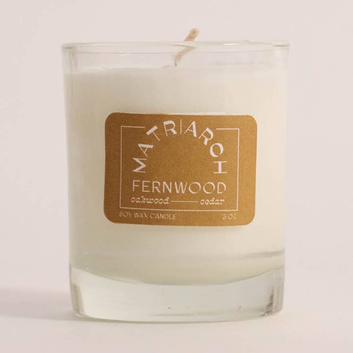 Vela de viaje Matriarch Fernwood de 3 onzas para venta al por mayor de Matriarch