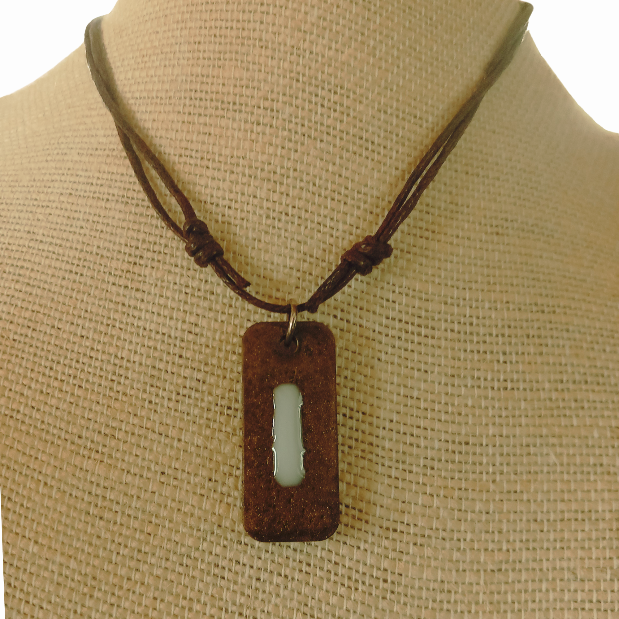 Jp Handmade - Wholesale Pendant/Charm Necklace - Appalachian Trail White Blaze Resin Pendant2