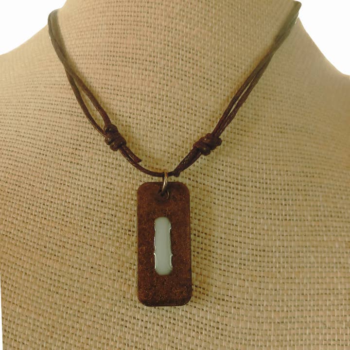 Jp Handmade - Wholesale Pendant/Charm Necklace - Appalachian Trail White Blaze Resin Pendant2