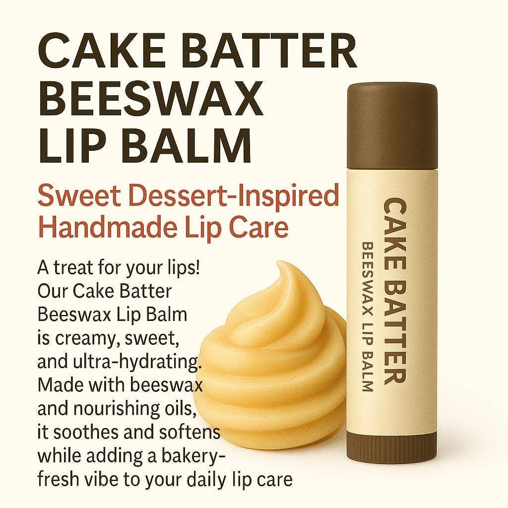 Ginger & Pine Apothecary - Wholesale Lip Balm - Cake Batter Beeswax Lip Balm – Handmade Sweet Lip Care0