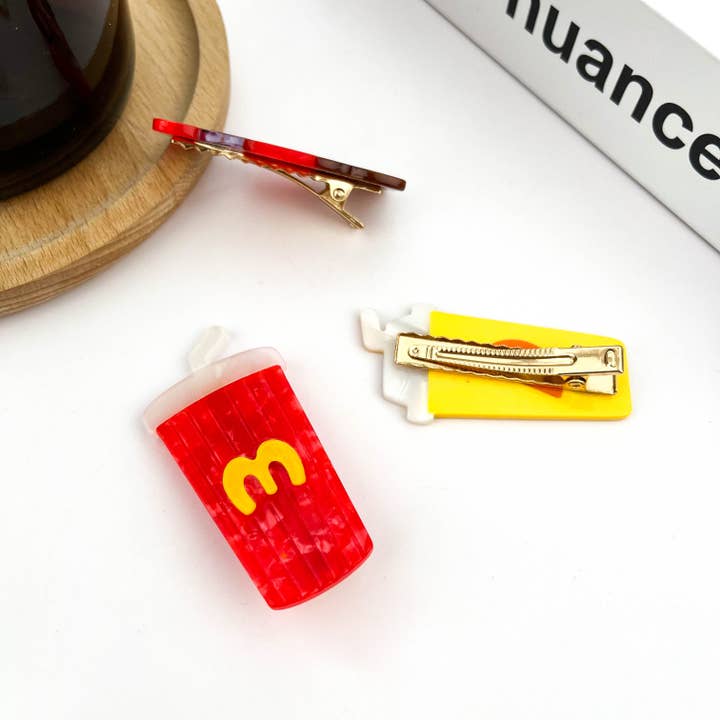 TheDivaSoap - Wholesale Hair Clip - Women's - Fun & Stylish Coke Fries Duckbill Clip, Eco-friendly Claw12