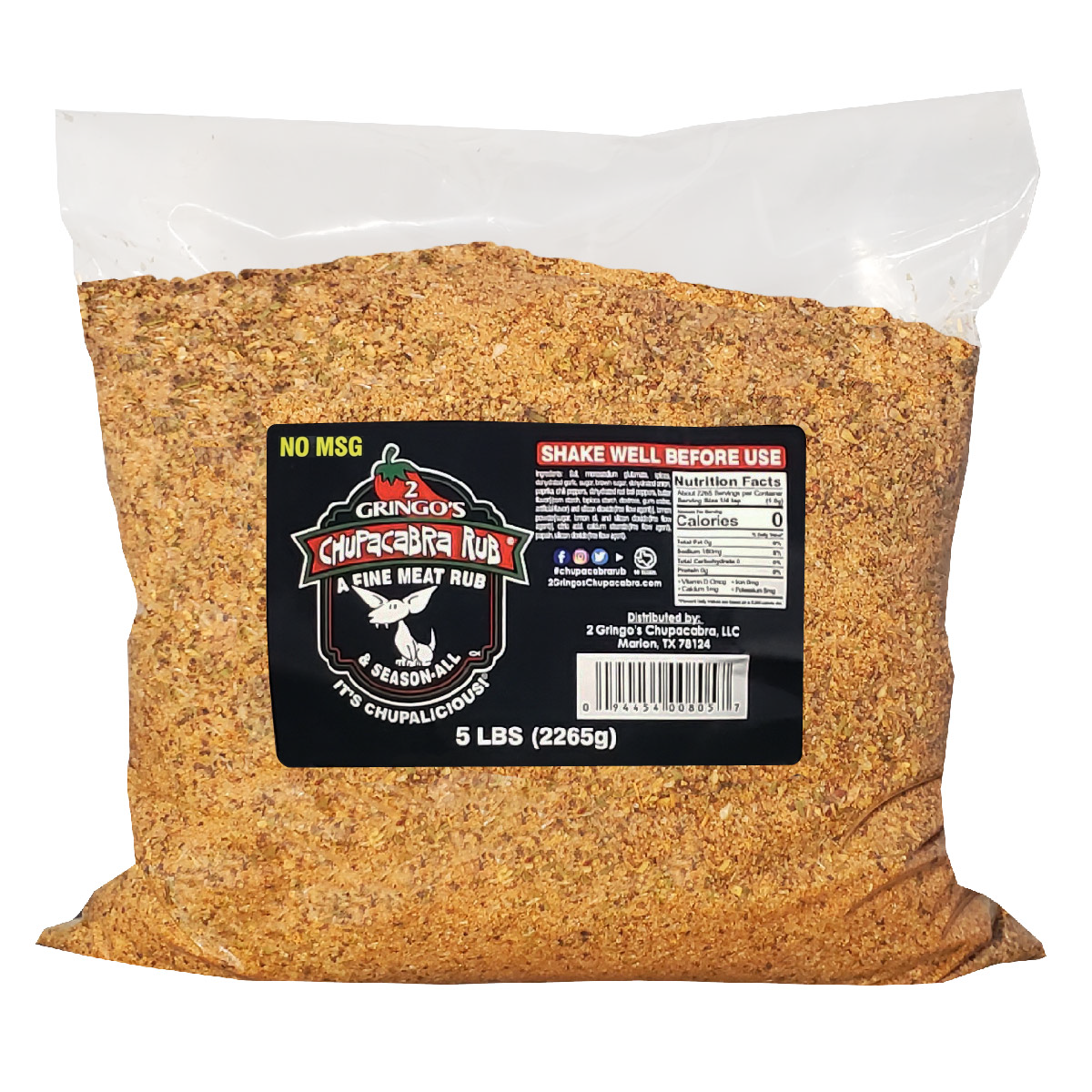2 Gringos Chupacabra - Wholesale Dried Spice Mix - 5 LB BULK SEASONING4