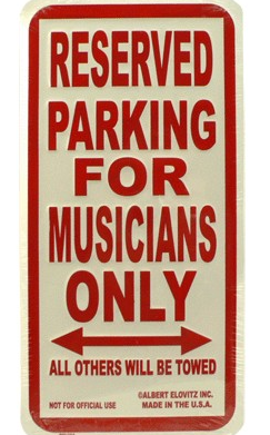 Gypsy Rose - Wholesale Sign - MUSICIAN ONLY Metal Parking Sign1