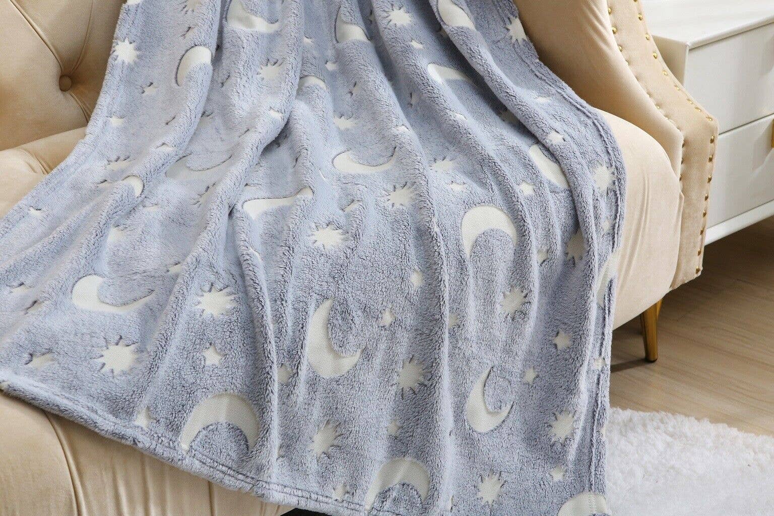 Pretty Little Bed – wholesale Throw blanket – Fleece Blanket Glow in the Dark Large Sofa Throw Soft Warm Faux Fur Mink Kids9