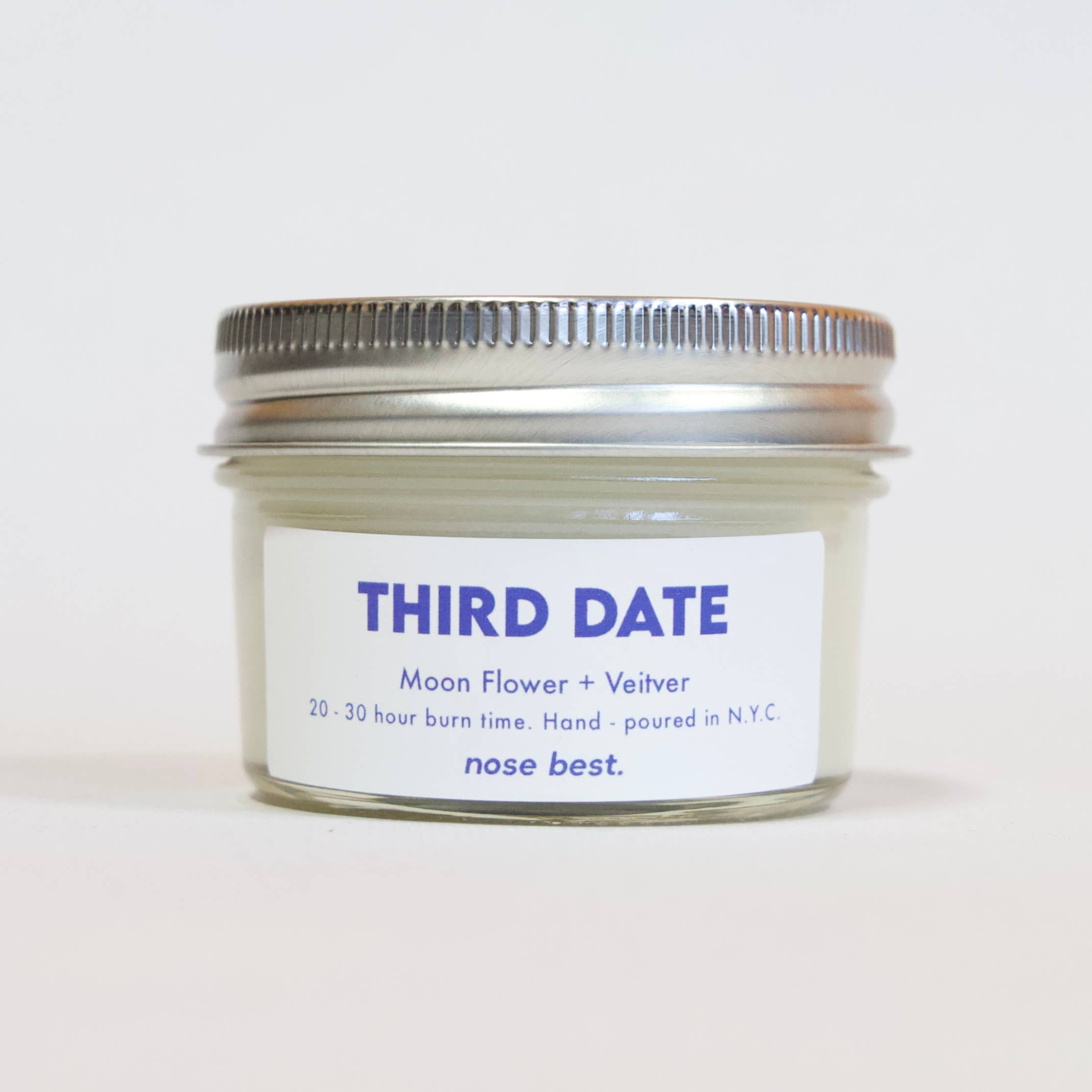 Nose Best Candles - Wholesale Jar/Filled Candle - Third Date - Moon Flower & Vetiver Soy Candle6