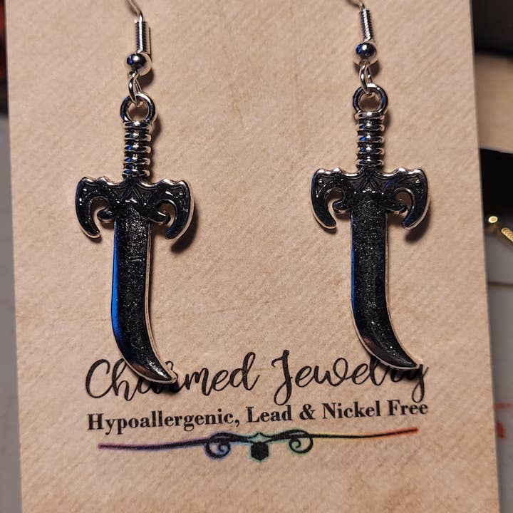 Con-Quest Crafts - Vente Boucles d'oreilles pendantes - Boucles d’oreilles et colliers à thème fantasy, gothique, RPG et gaming12