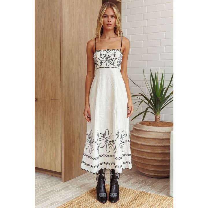 WESTERN VIBE FLORAL MAXI DRESS / SR1421D for wholesale by One and Only Collective