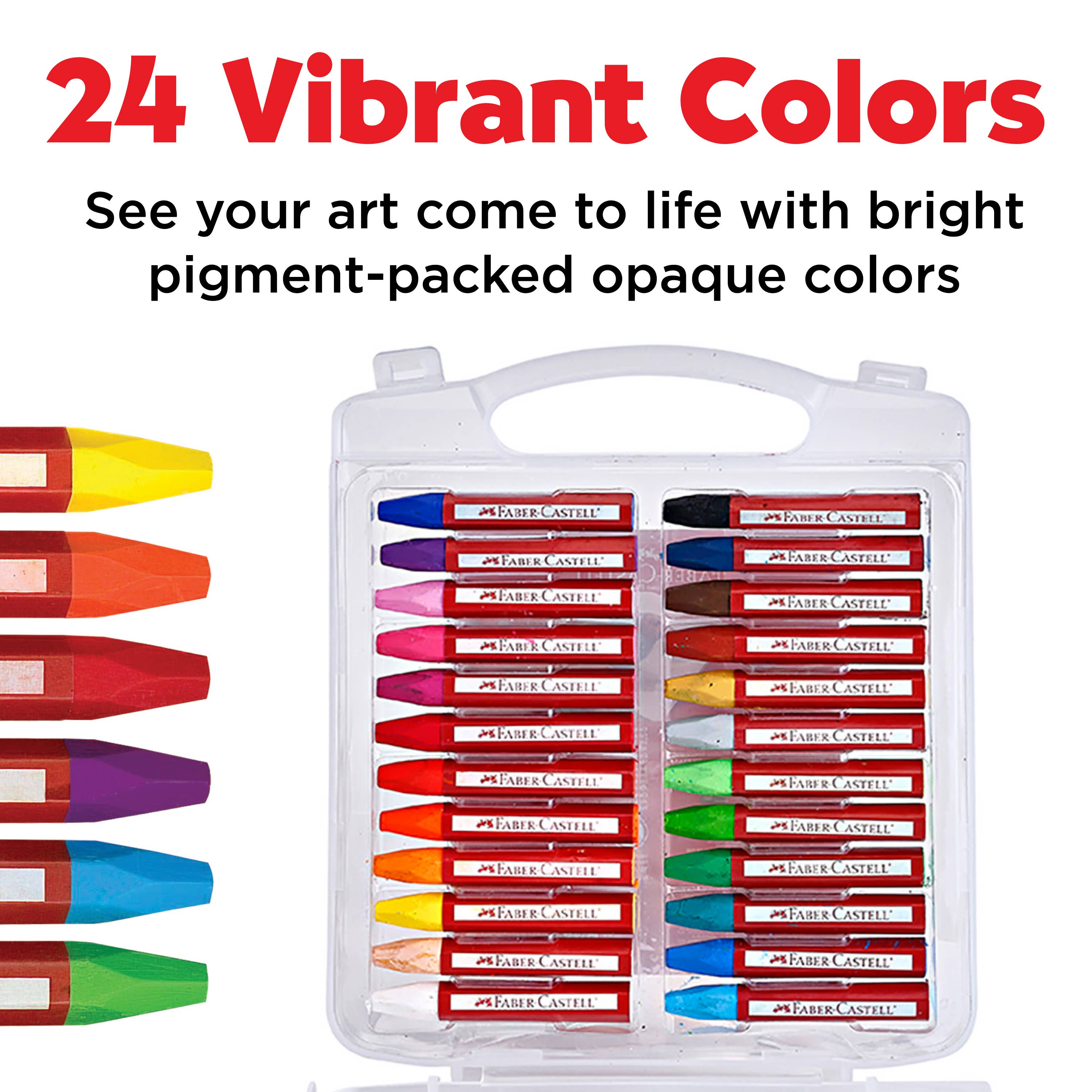 Faber-Castell / Creativity for Kids - Wholesale Art Set - Kids & Baby - 24 Oil Pastels in Storage Case for Kids3
