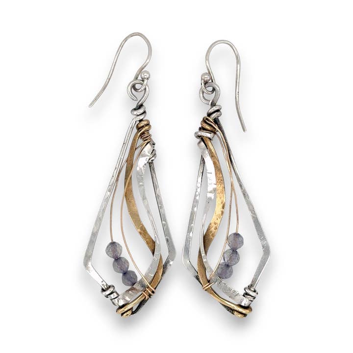 Brincos de Labradorite Aterrado E73140 por atacado de Art by any Means Jewelry