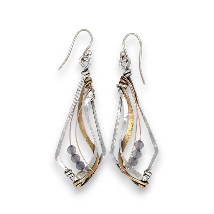 Grounded Labradorite Earrings E73140 for wholesale by Art by any Means Jewelry