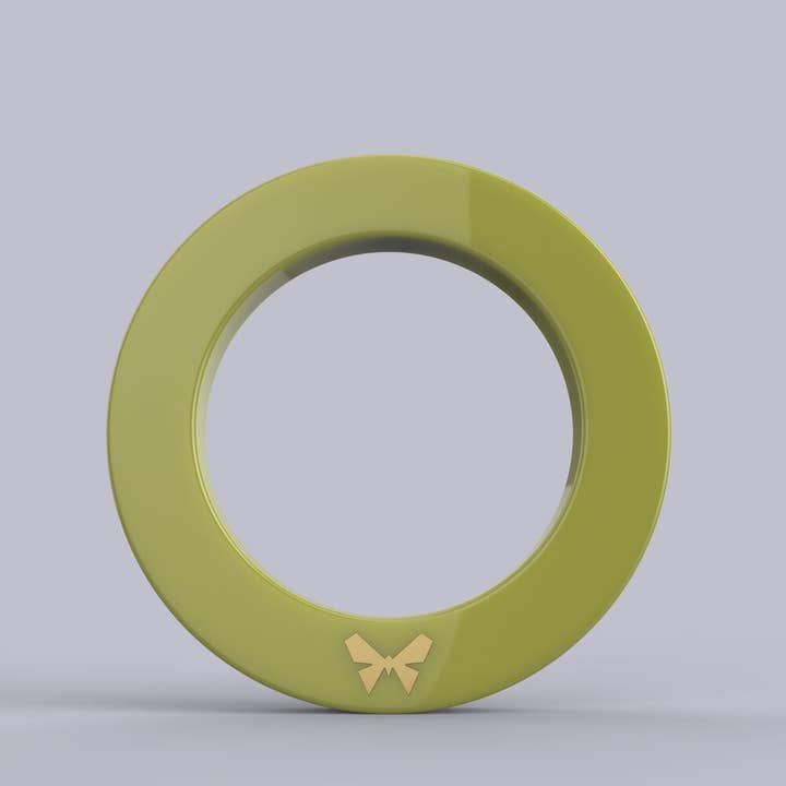 Coloured Resin Scarf Ring/ Pendant Green for wholesale by Buzzi Italia