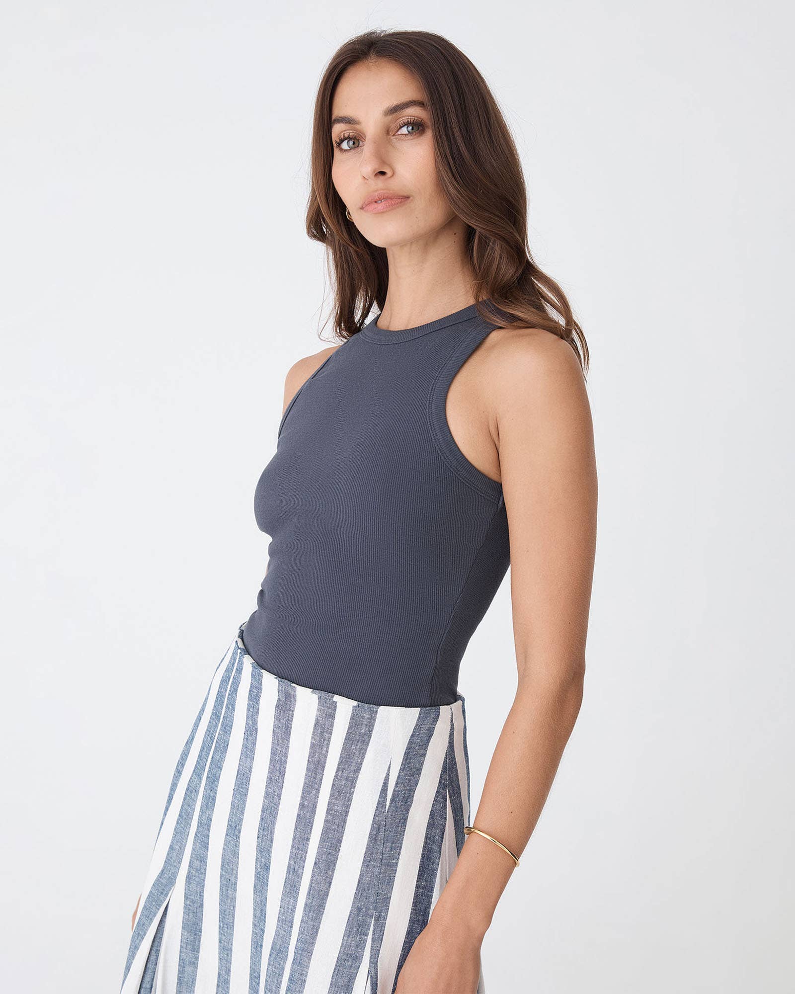 Forcast – wholesale T-shirt – women's – Forcast Women's Devon Cotton Blend Singlet19