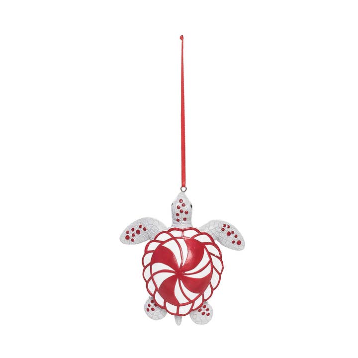 C&F Home - Wholesale Ornament - Christmas Peppermint Turtle Coastal Ornament