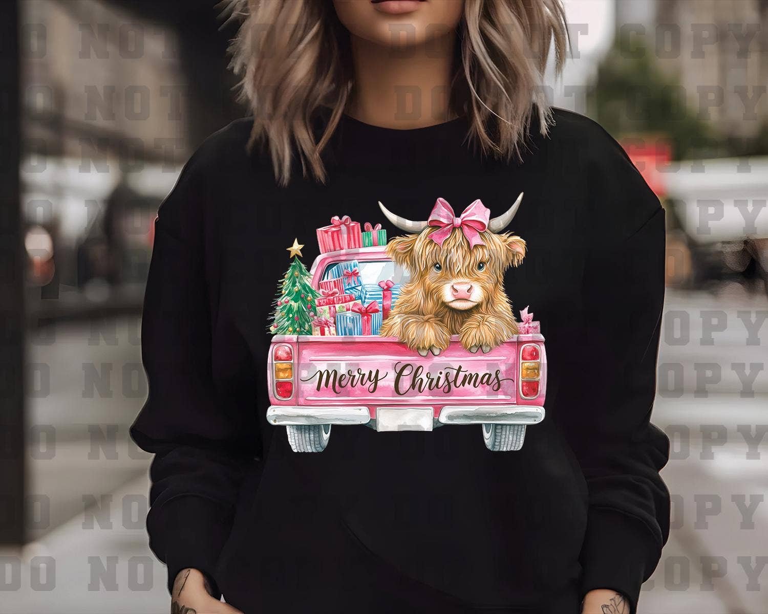 rnsublimation - Wholesale Sublimation Transfer - DTF Highland Cow Truck Ready to Press T-shirt Transfer0