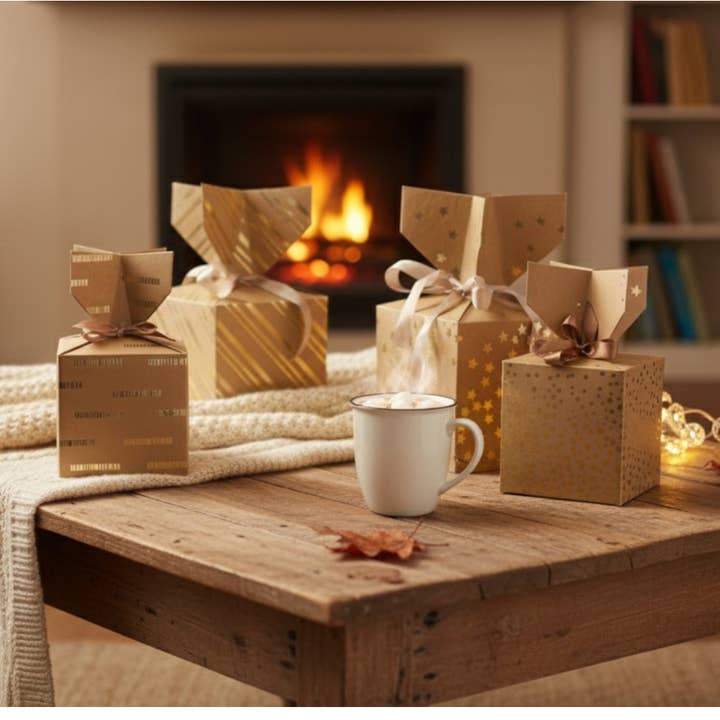 Gaveæsker med guldtryk - Pakke med 12 (forskellige størrelser tilgængelige) for engroshandel hos Emartbuy