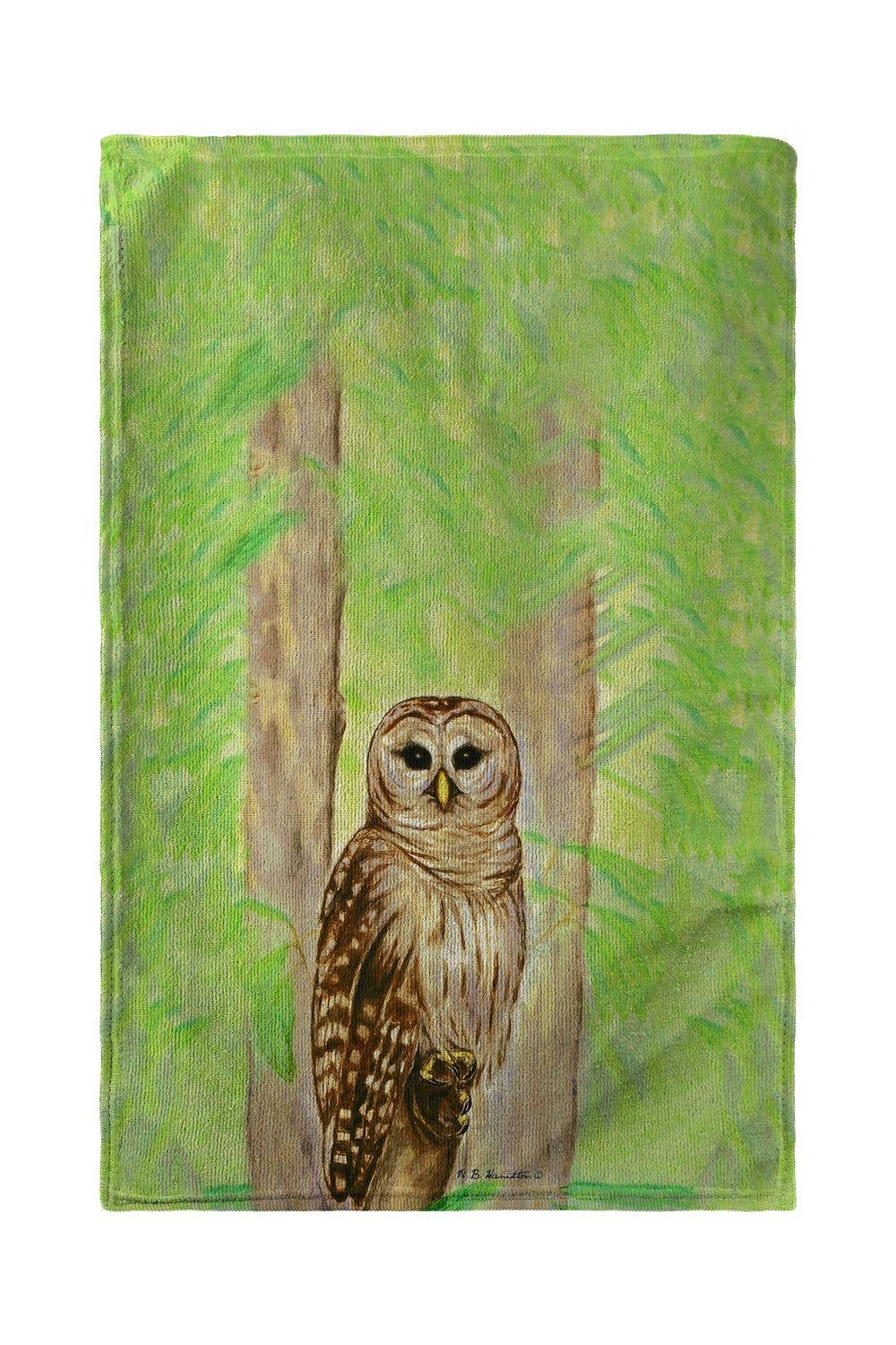 Betsy Drake Interiors - Wholesale Tea Towel - Owl Kitchen Towel0