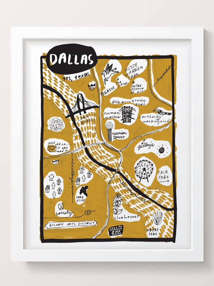 Dallas Karte Drucken für den Großhandel von People I've Loved