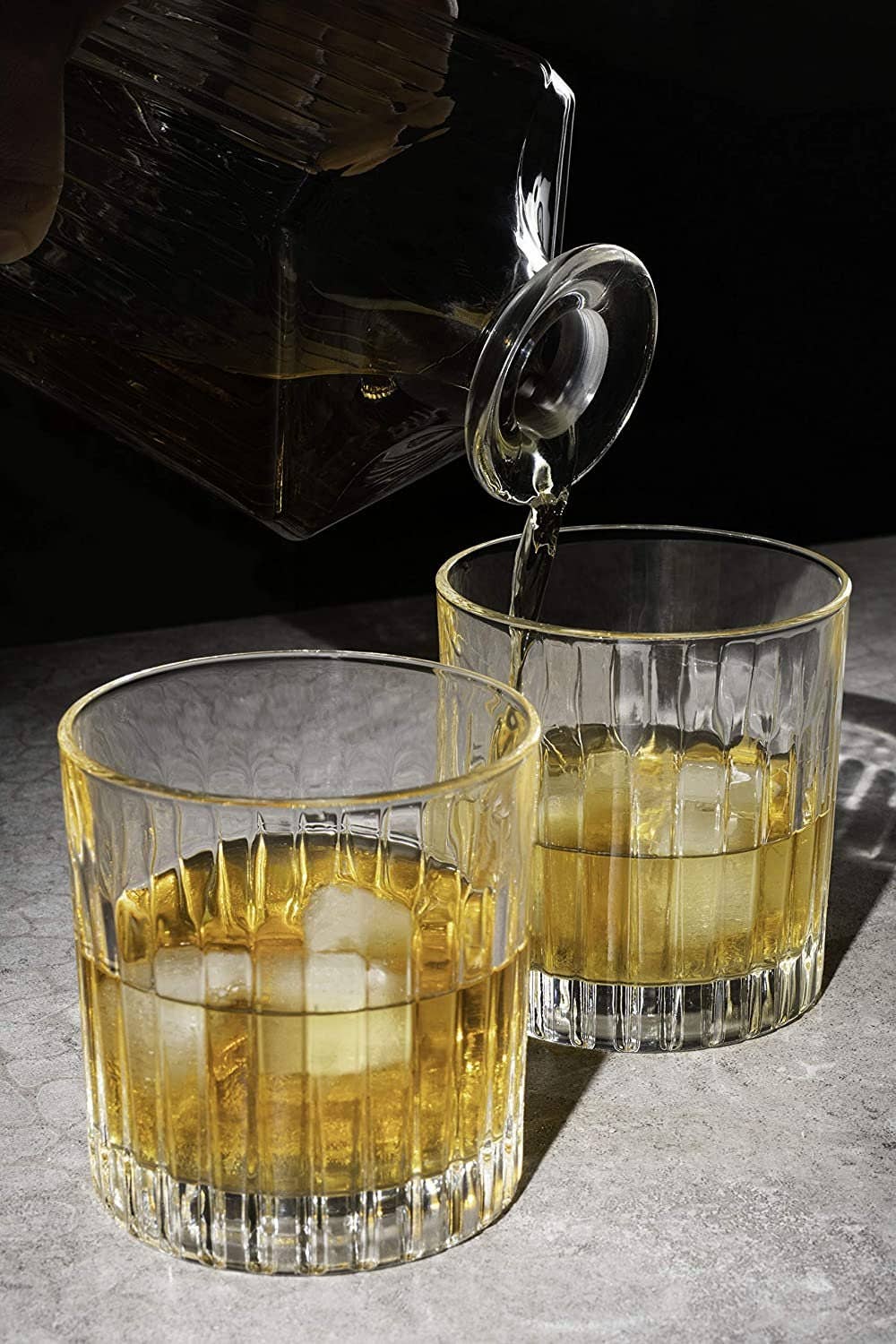 DIAMANTE – Großhandel Dekanter – Broadway-Dekanter-Geschenkset — 1 Kristall-Dekanter mit 2 Crys4