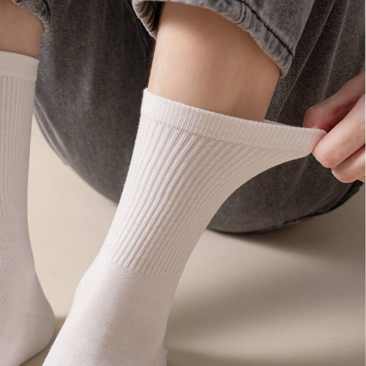 Happy Knits – wholesale Socks – Men's – Men’s Cotton Crew Socks - Soft & Breathable, Solid Colors18