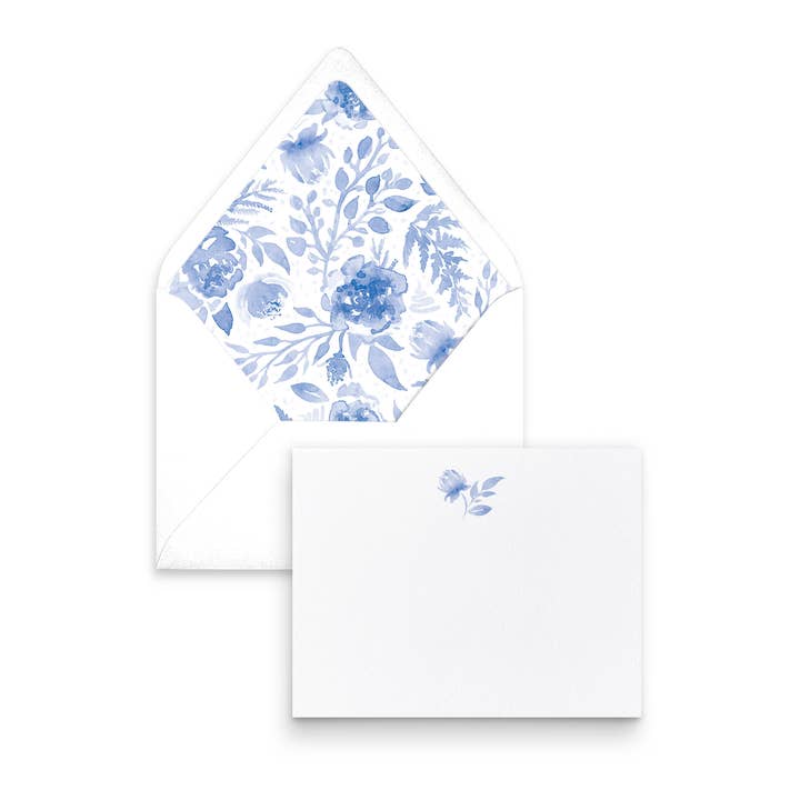 Blue Floral Luxe Stationery Set for wholesale by Ellen Davis Creative
