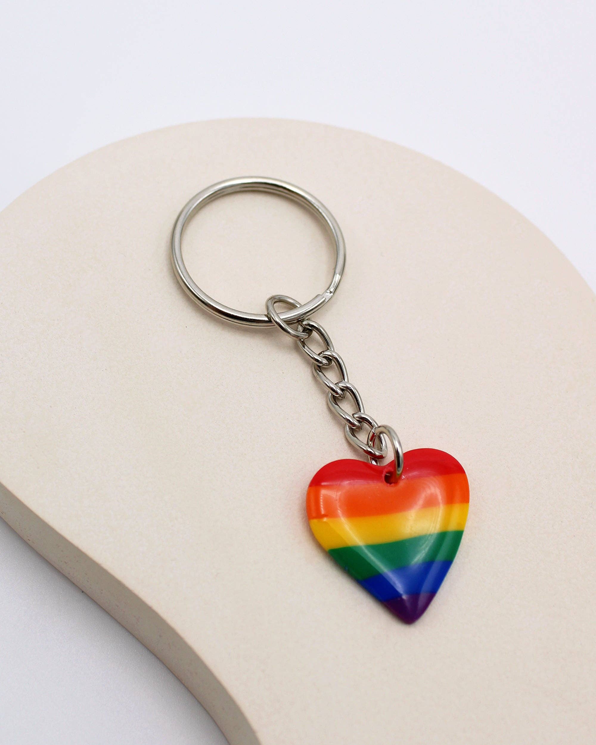 KelZo Jewellery – wholesale Keychain – Unisex – Rainbow Heart Keyring3