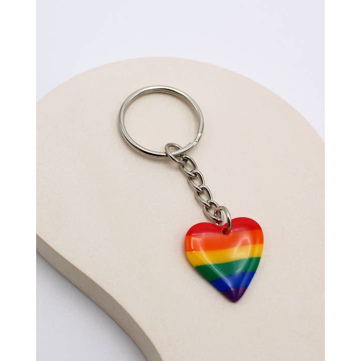 KelZo Jewellery – wholesale Keychain – Unisex – Rainbow Heart Keyring3