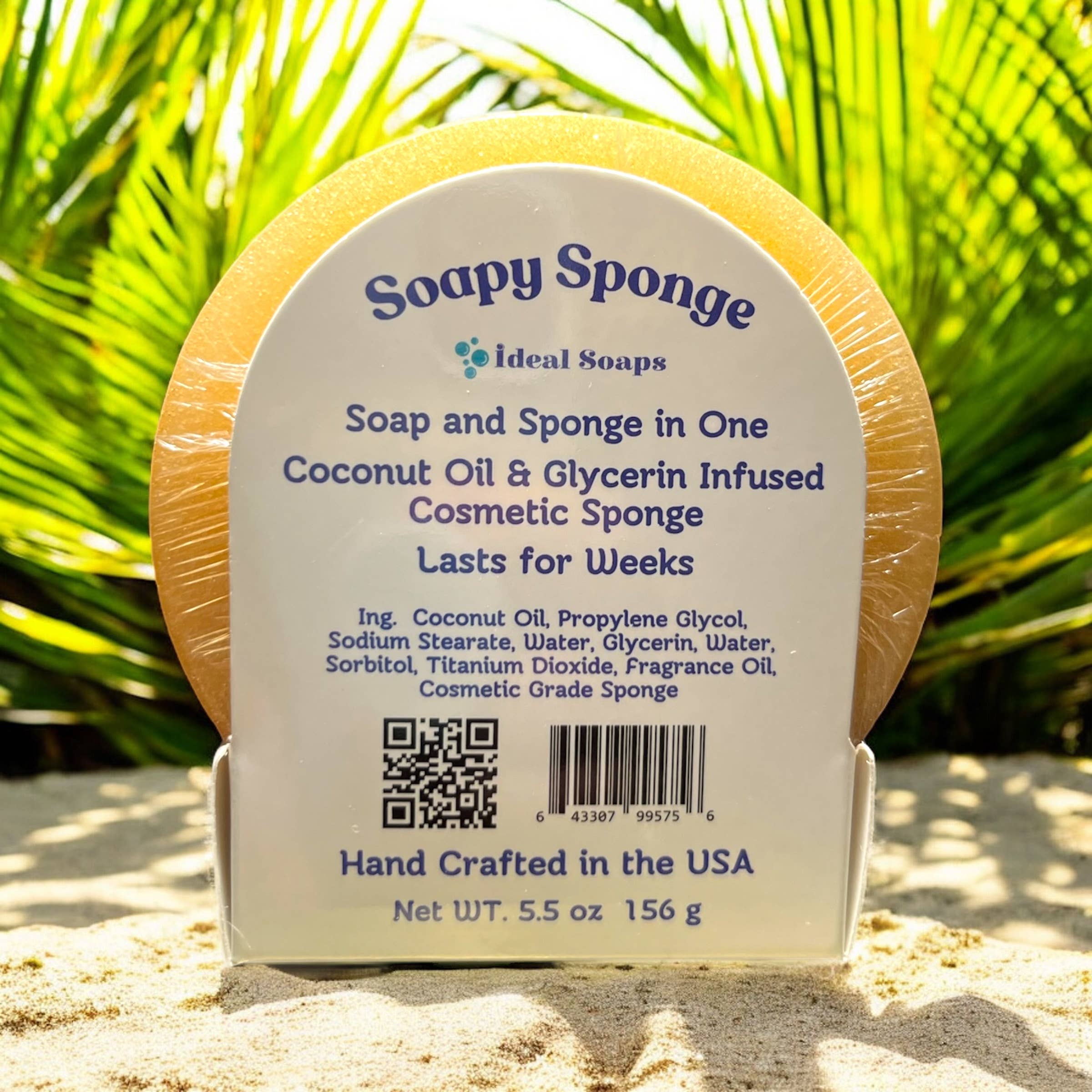 Ideal Soaps - Wholesale Bath Pouf/Sponge - Soapy Sponge Beach3