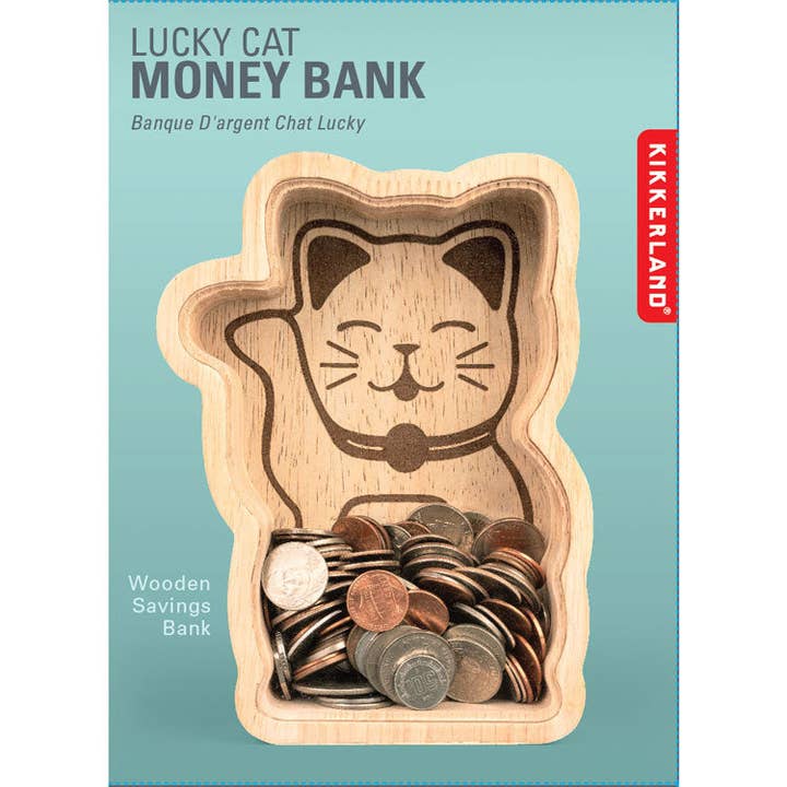 LUCKY CAT MONEY BANK for wholesale by Kikkerland Design Inc
