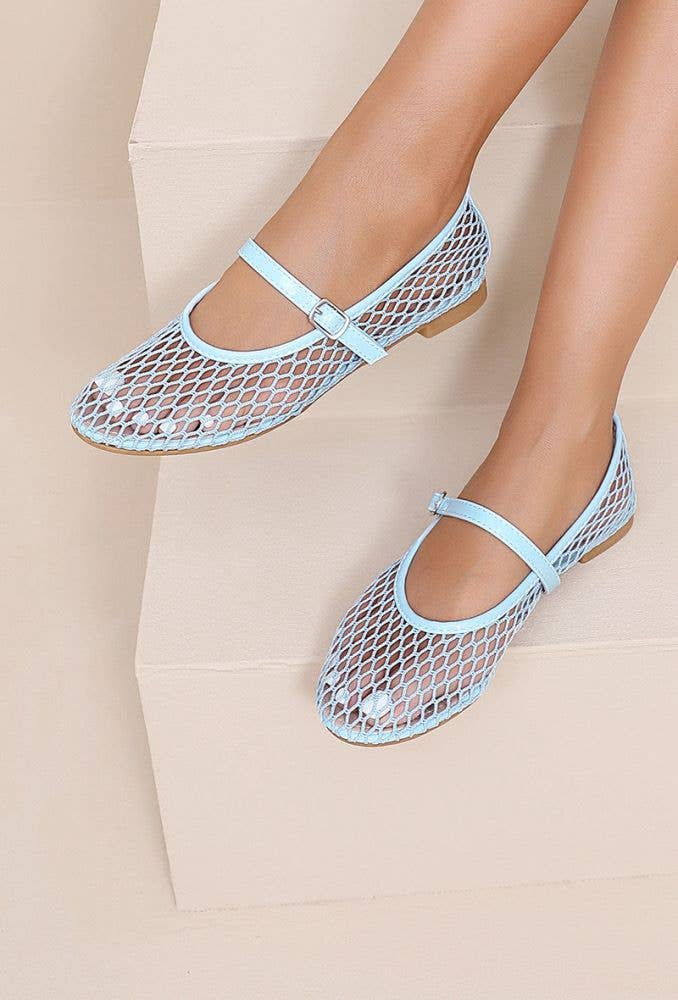 Joia Paris - Wholesale Flats - Women's - Mesh ballerinas with strap CQ-67723