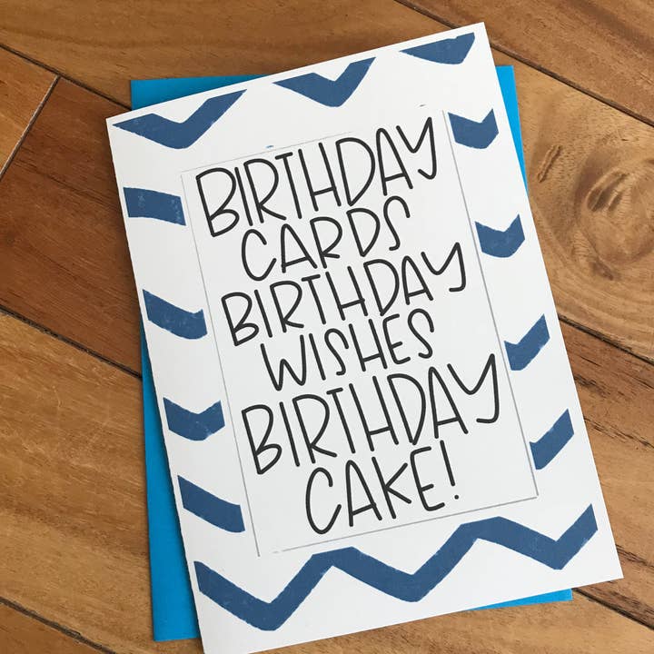 Birthday Cards Birthday Wishes Birthday Cake for wholesale by Stone Donut Design, LLC