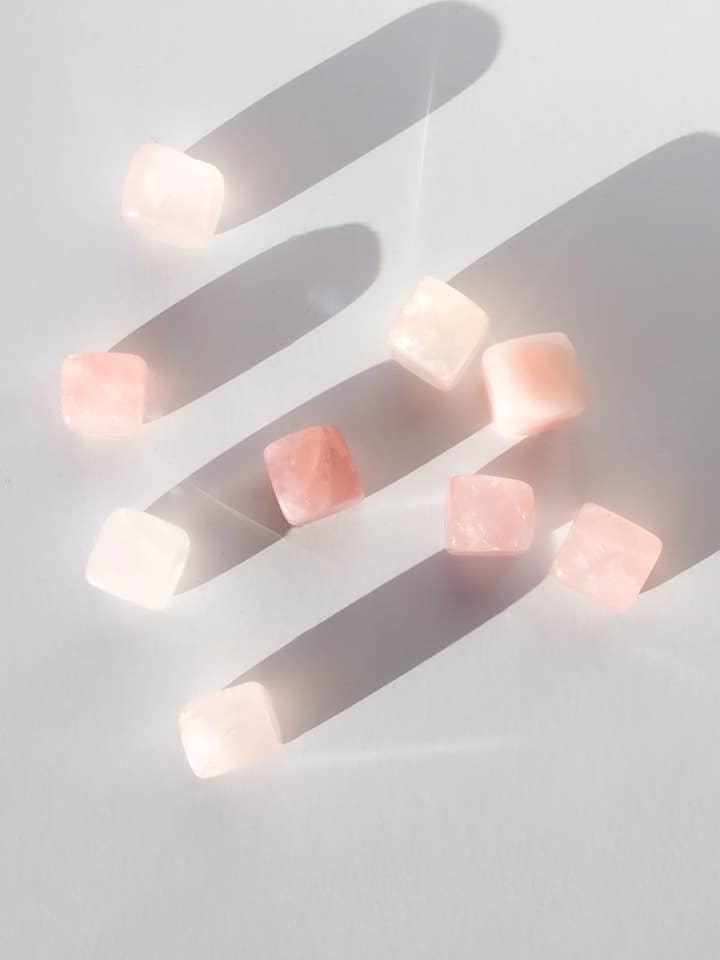 Rose Quartz Cubes for wholesale by Apothecary Co.