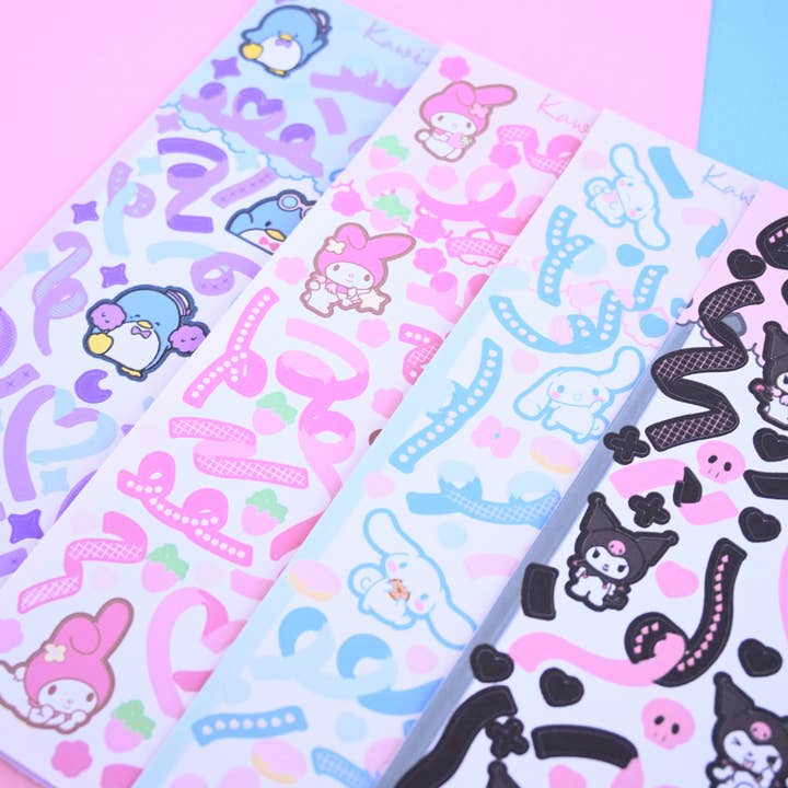 Kawaii japan characters cartoon deco sticker sheet for wholesale by Kawineko